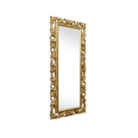Золоте велике дзеркало у різьбленій рамі