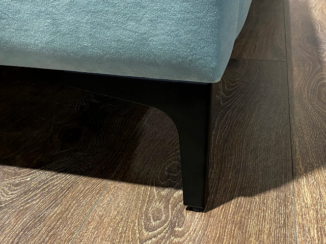 Мягкая изумрудная кровать Полоса L 012