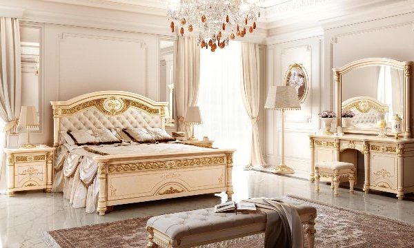 Элитная белая итальянская спальня Людовик Valderamobili