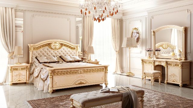 Элитная белая итальянская спальня Людовик Valderamobili Элитная белая итальянская спальня Людовик Valderamobili