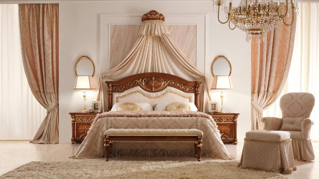 Ореховая итальянская спальня Людовик, Valderamobili Ореховая итальянская спальня Людовик, Valderamobili