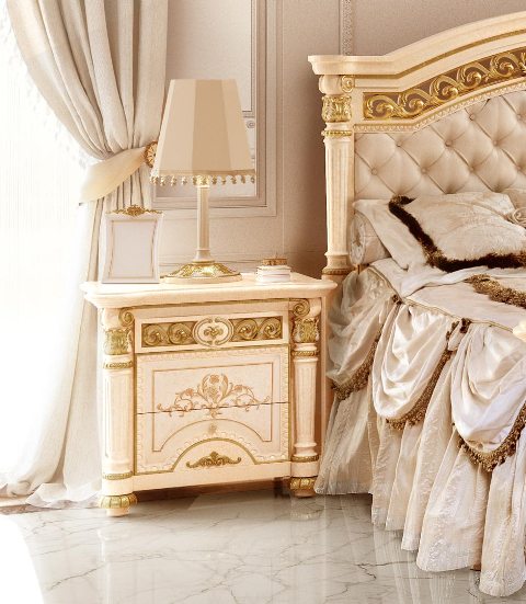 Элитная белая итальянская спальня Людовик Valderamobili Элитная белая итальянская спальня Людовик Valderamobili