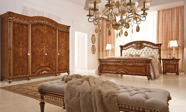 Ореховая итальянская спальня Людовик, Valderamobili