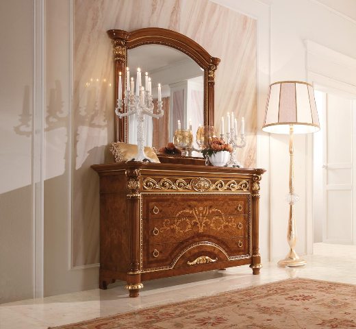 Ореховая итальянская спальня Людовик, Valderamobili