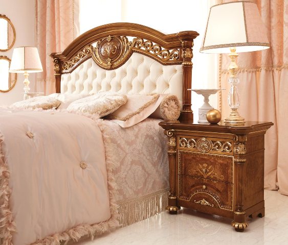 Ореховая итальянская спальня Людовик, Valderamobili Ореховая итальянская спальня Людовик, Valderamobili