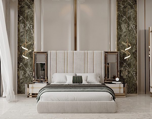 Белая турецкая спальня в стиле АРТ-Деко Висмара Медмо