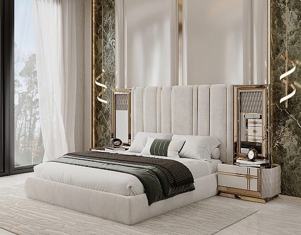 Біла турецька спальня в стилі АРТ-Деко Вісмара Медмо