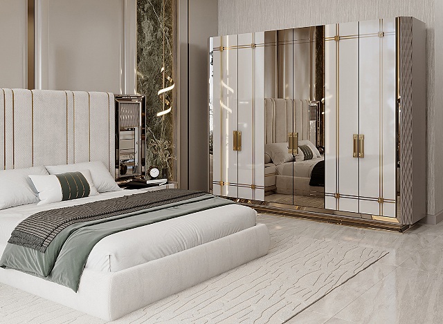 Белая турецкая спальня в стиле АРТ-Деко Висмара Медмо