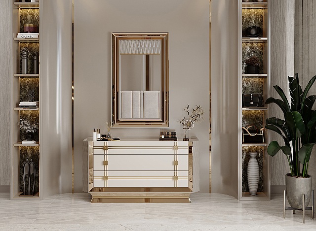 Белая турецкая спальня в стиле АРТ-Деко Висмара Медмо