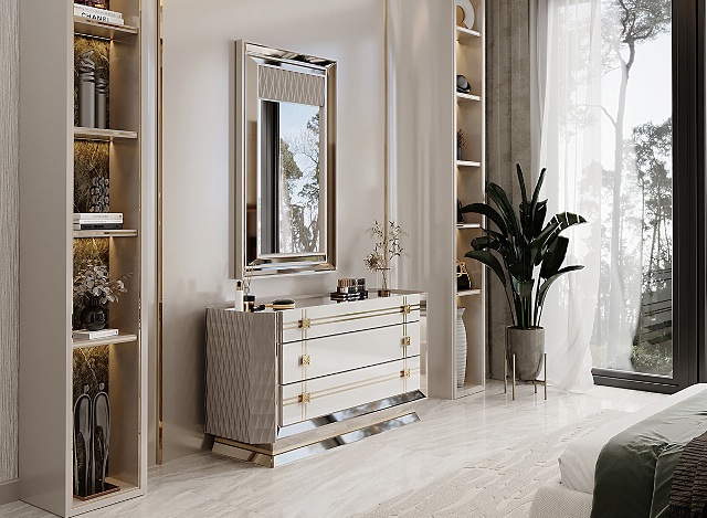 Белая турецкая спальня в стиле АРТ-Деко Висмара Медмо