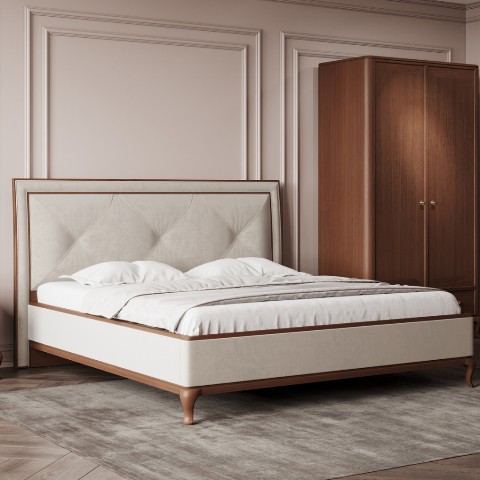 Мягкая кровать на ножках Неаполь Мягкая кровать на ножках Неаполь