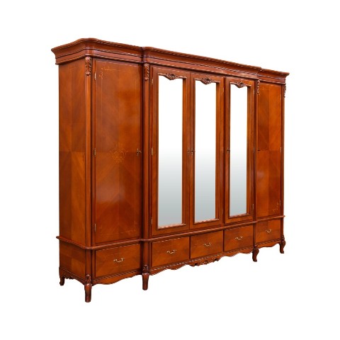 Пятидверный румынский шкаф с зеркалами Анет