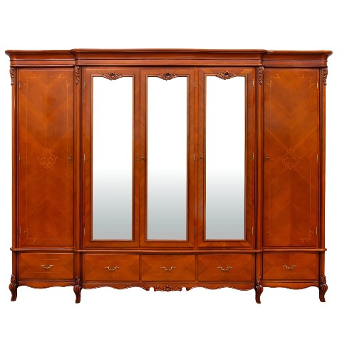 Пятидверный румынский шкаф с зеркалами Анет